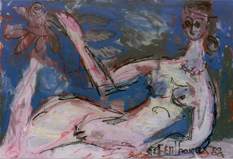 Reclining Nude with Flowers
